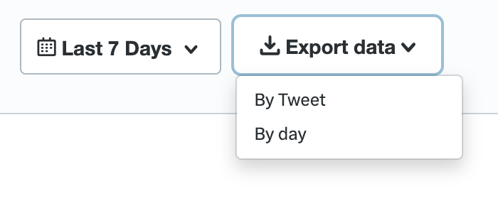 Export CSV from Twitter Analytics